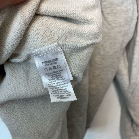 Everlane The Track Half Zip Pullover Sweatshirt Gray Women's Size Large - Picture 6 of 6
